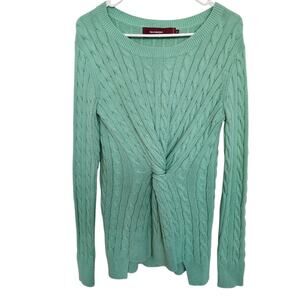 Sies Marjan Cable Knit Twist Sweater Mint Green S Cozycore Designer